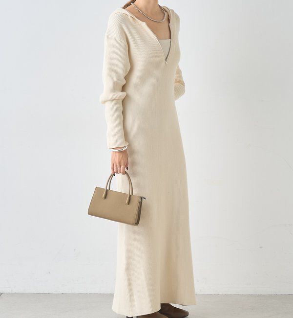  「フーデットジップワンピース」|ワンピース|