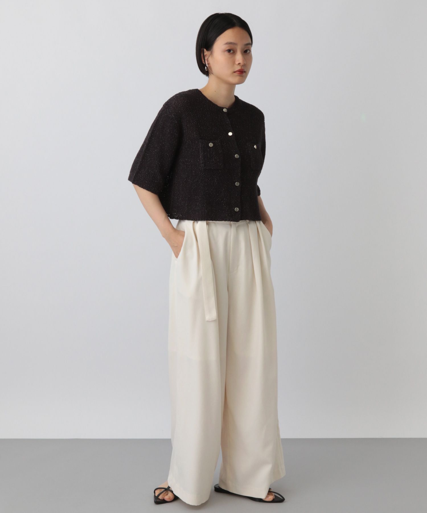 A part by 「ベルトツキワイドパンツ」|スラックス|