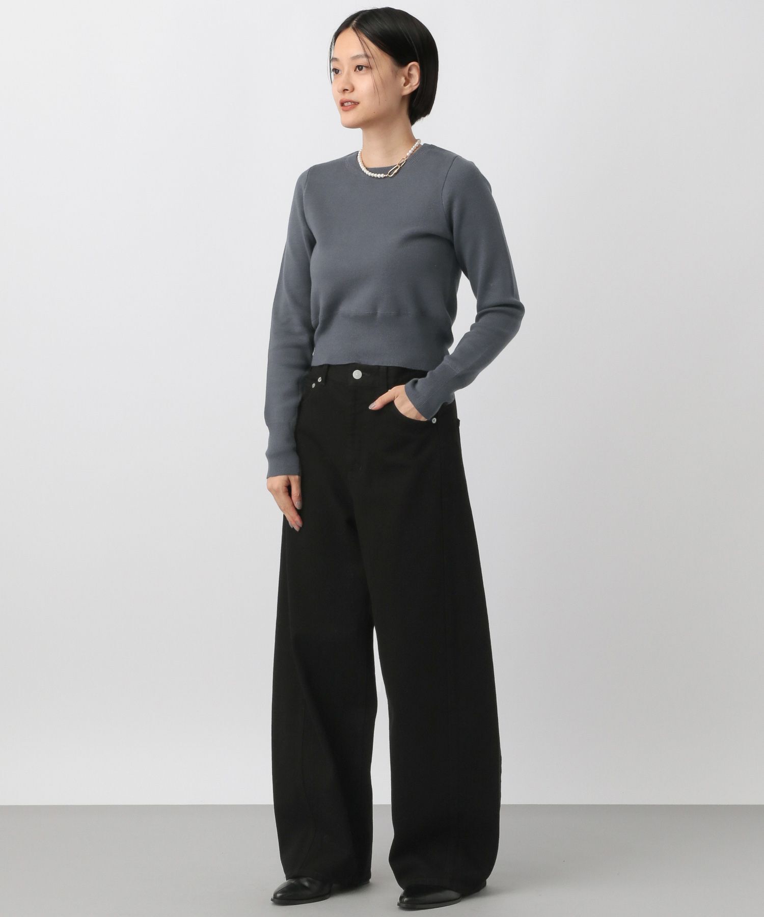 A part by 「カシミヤライクコットンショートプルオーバー」|ニット・セーター|