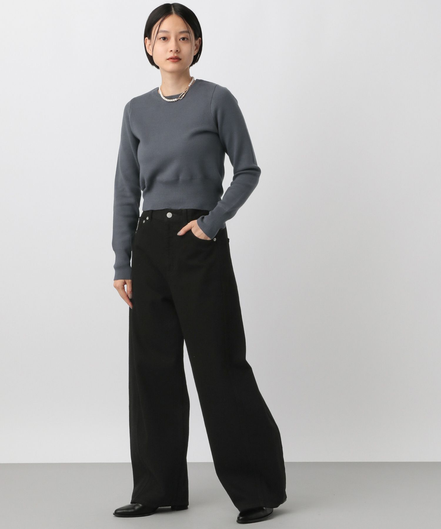 A part by 「カシミヤライクコットンショートプルオーバー」|ニット・セーター|