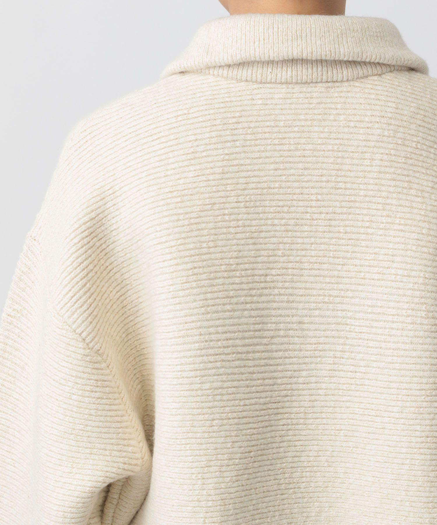 A part by 「ラメエリZIPカーディガン」|ニット・セーター|