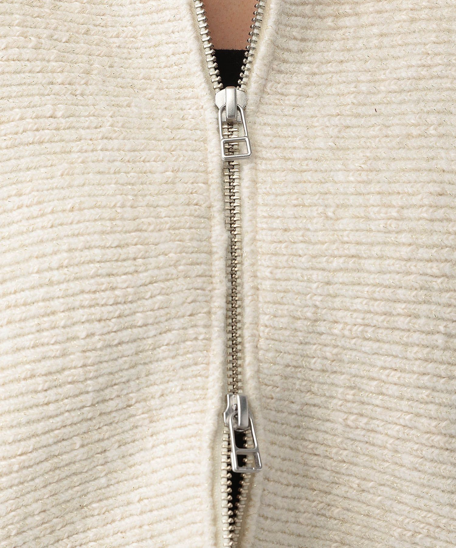 A part by 「ラメエリZIPカーディガン」|ニット・セーター|