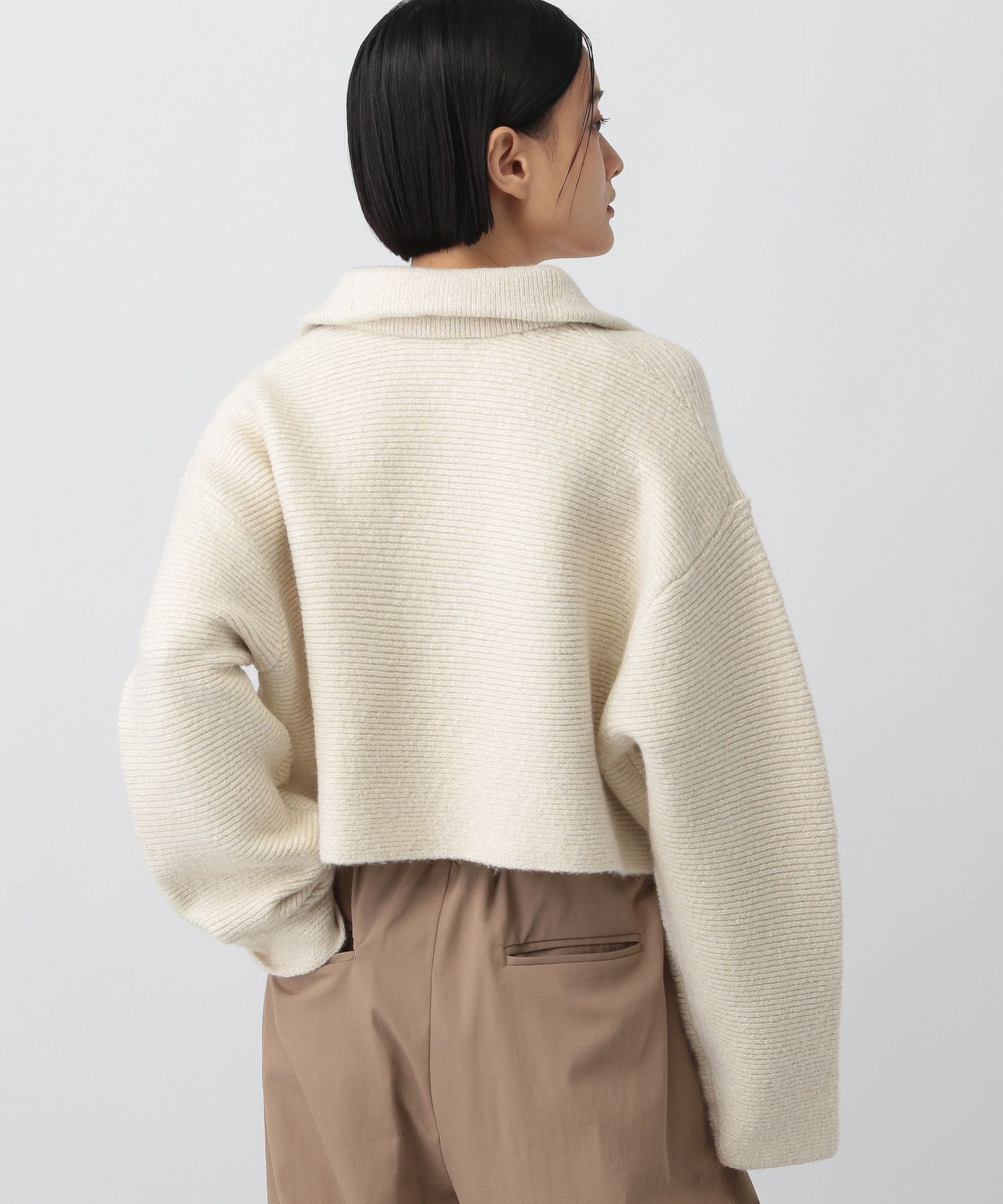 A part by 「ラメエリZIPカーディガン」|ニット・セーター|