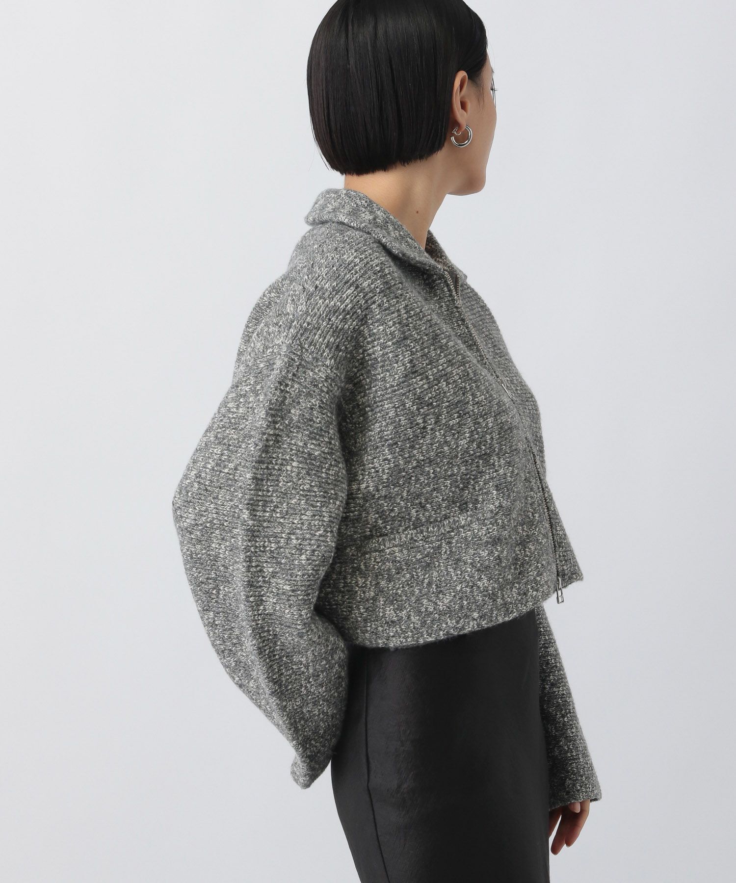 A part by 「ラメエリZIPカーディガン」|ニット・セーター|