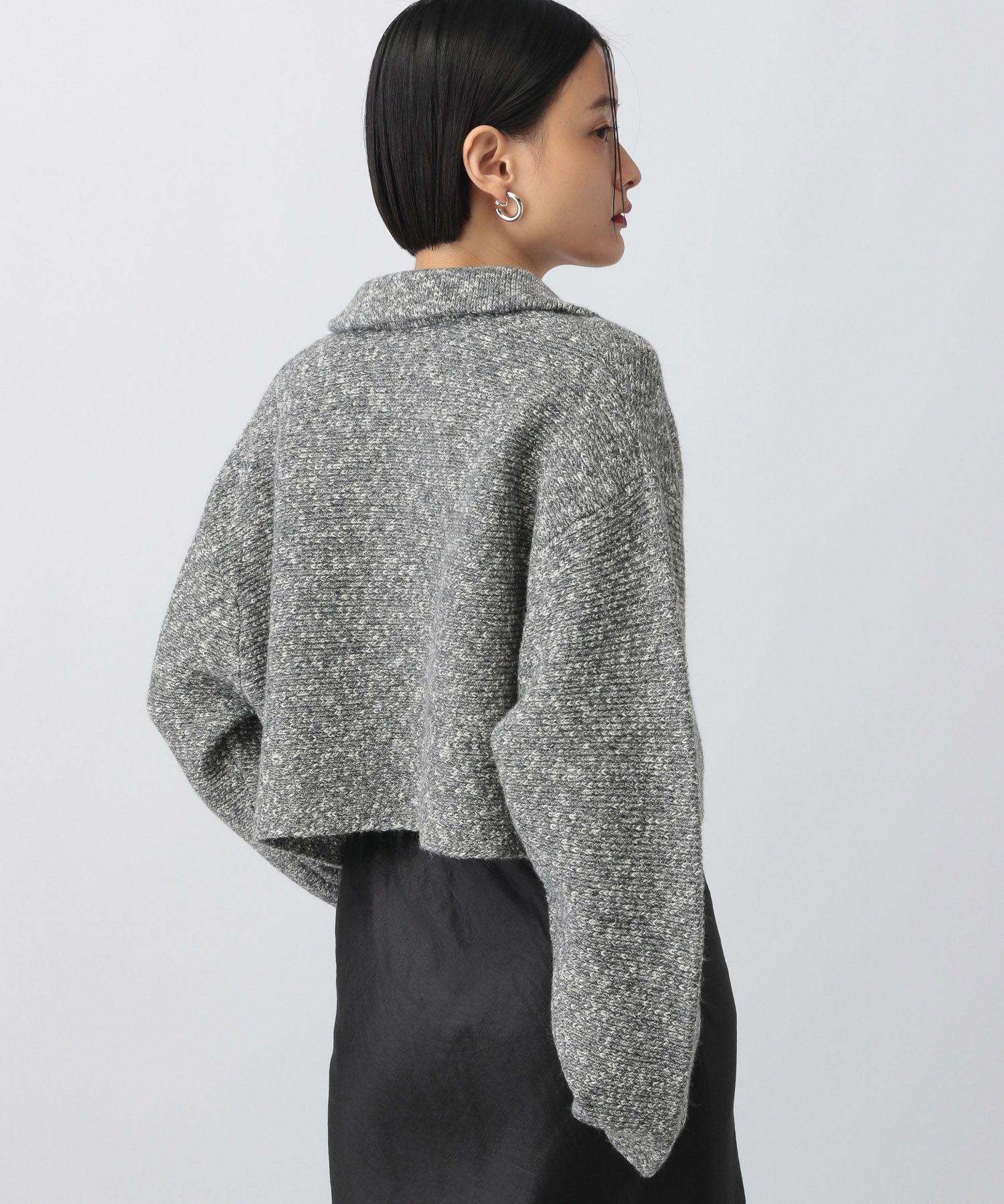 A part by 「ラメエリZIPカーディガン」|ニット・セーター|