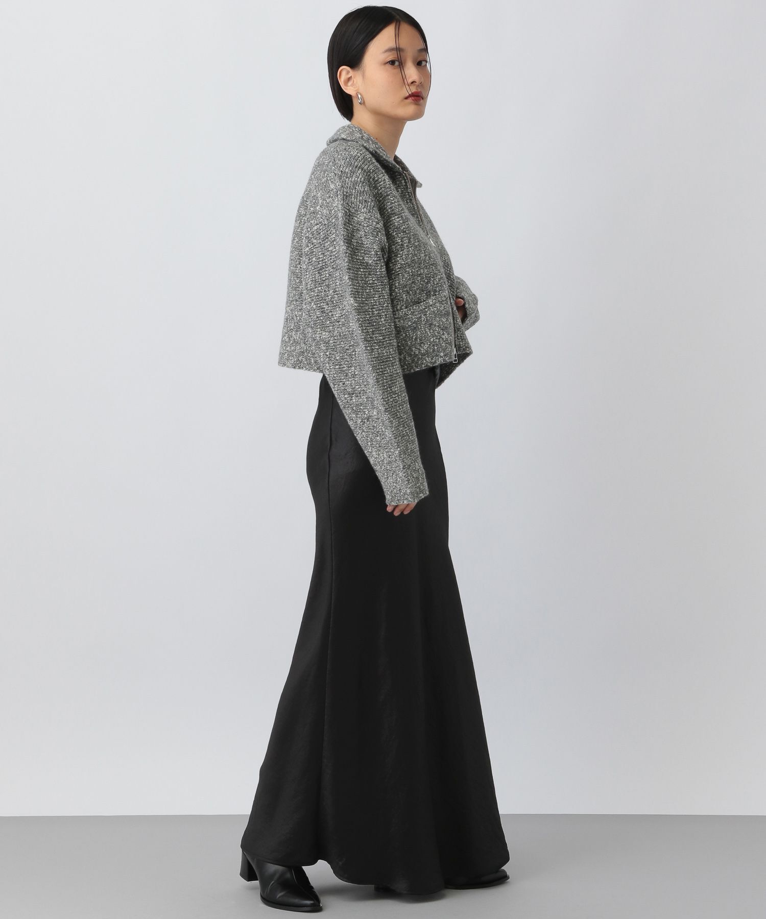 A part by 「ラメエリZIPカーディガン」|ニット・セーター|