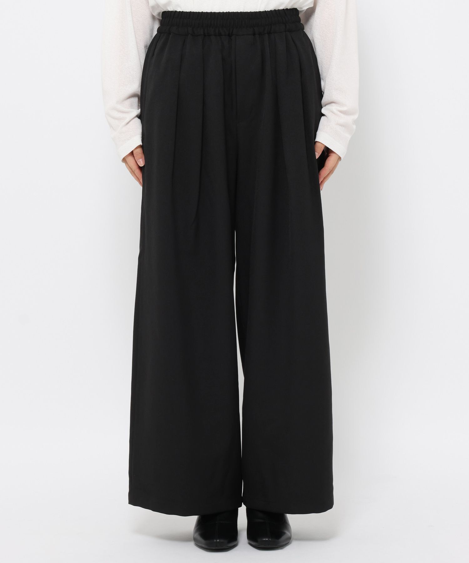 LOWRYS FARM「ウールライクイージーパンツ」|チノ|