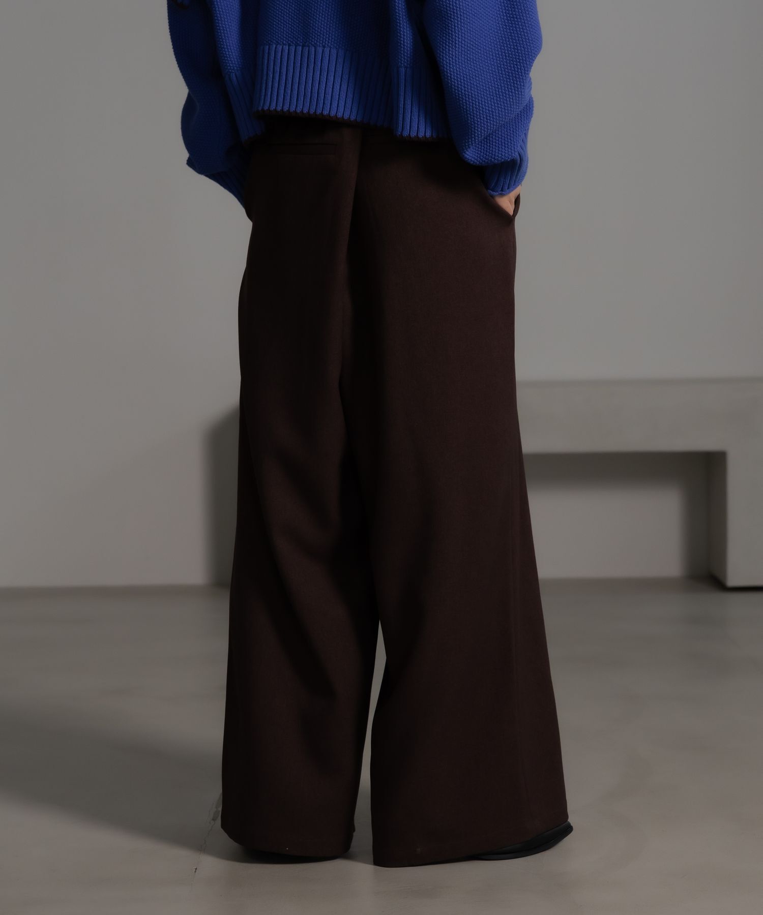 LOWRYS FARM「ウールライクイージーパンツ」|チノ|