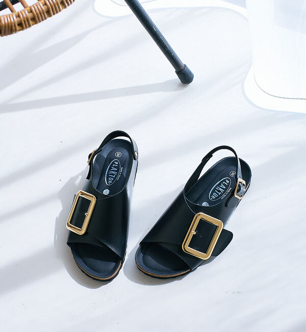 collex「【WEB限定】【PLAKTON/プラクトン】バックルサンダル」|サンダル|ブラック