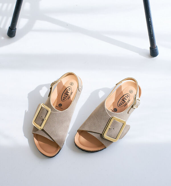 collex「【WEB限定】【PLAKTON/プラクトン】バックルサンダル」|サンダル|ベージュ