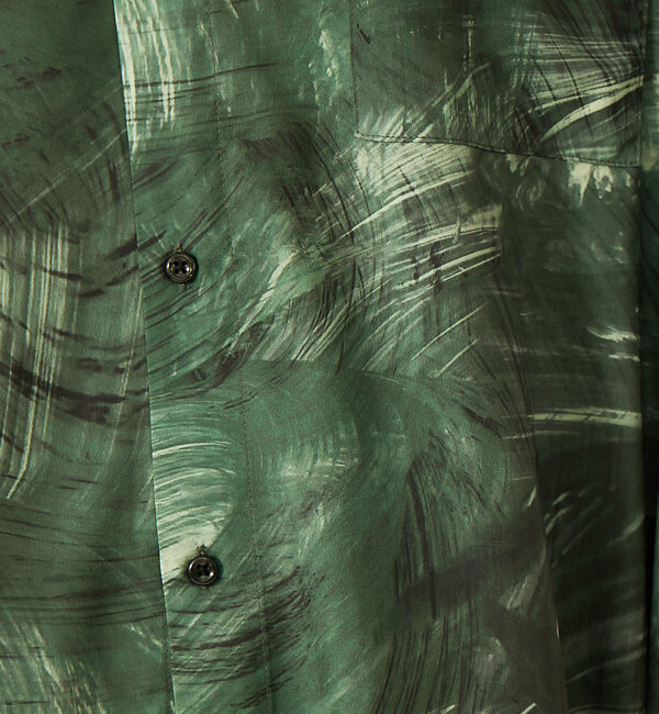 ABAHOUSE「総柄プリント ビッグシルエット とろみシャツ」|シャツ・ブラウス|