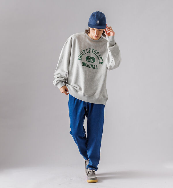 ABAHOUSE「【FRUIT OF THE LOOM】カレッジロゴ ヘビーオンス ルーズ クルー」|スウェット・ジャージ|