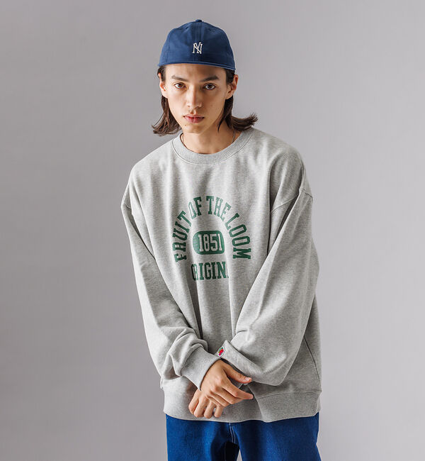 ABAHOUSE「【FRUIT OF THE LOOM】カレッジロゴ ヘビーオンス ルーズ クルー」|スウェット・ジャージ|