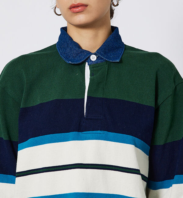 ABAHOUSE「【BARBARIAN/バーバリアン】クラシック ラガーシャツ-NEW FIT-B」|Tシャツ・カットソー|