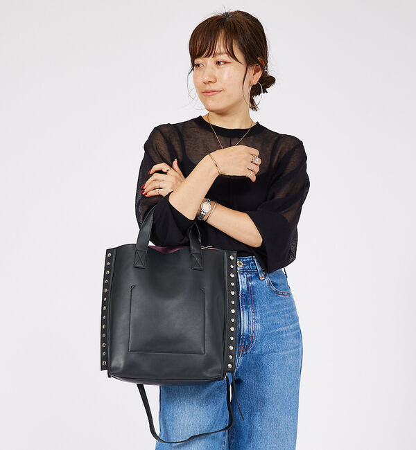 ABAHOUSE「【cheek /チーク】rivet 2way tote/リベット2way トート」|トートバッグ|