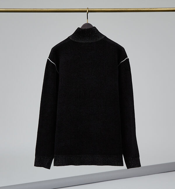 ABAHOUSE「ダブルフェイス モール ハーフジップ ニット」|ニット・セーター|