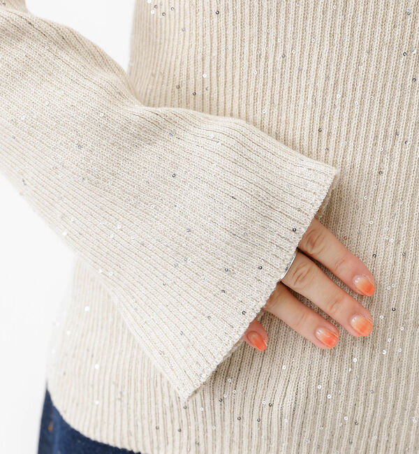 Rouge vif「2WAYスパンコールラメリブニット」|ニット・セーター|