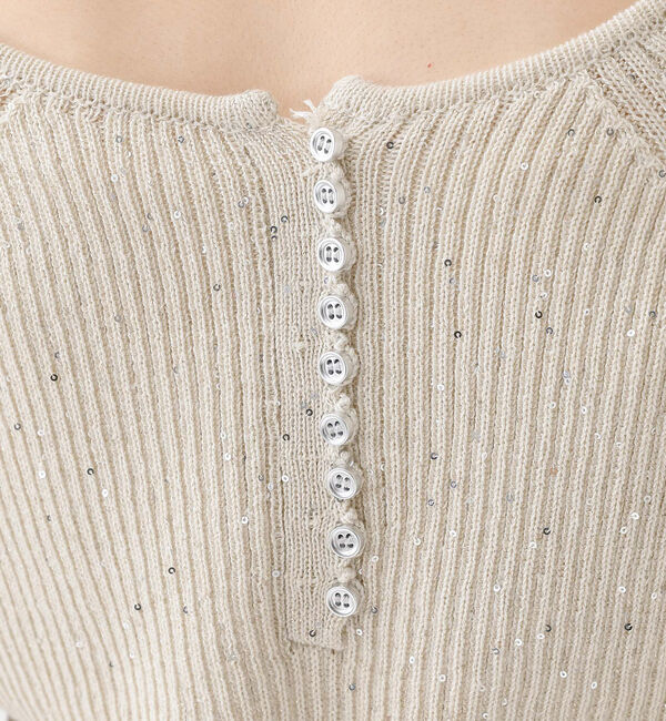 Rouge vif「2WAYスパンコールラメリブニット」|ニット・セーター|