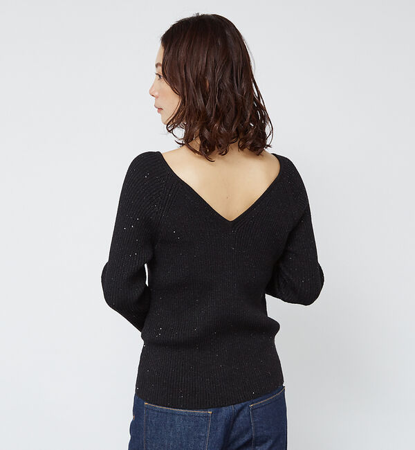 Rouge vif「2WAYスパンコールラメリブニット」|ニット・セーター|