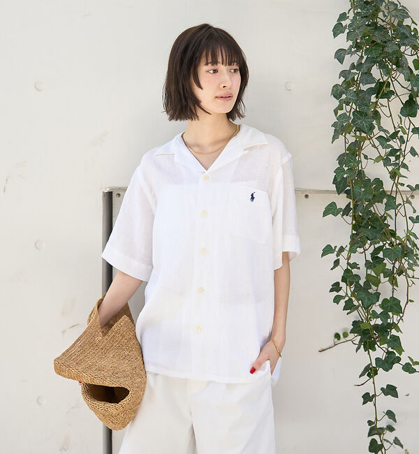 Rouge vif「【POLO RALPH LAUREN/ポロラルフローレン】クラシックフィットリネ」|シャツ・ブラウス|