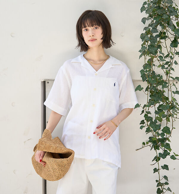 Rouge vif「【POLO RALPH LAUREN/ポロラルフローレン】クラシックフィットリネ」|シャツ・ブラウス|