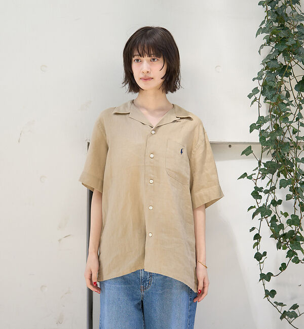 Rouge vif「【POLO RALPH LAUREN/ポロラルフローレン】クラシックフィットリネ」|シャツ・ブラウス|