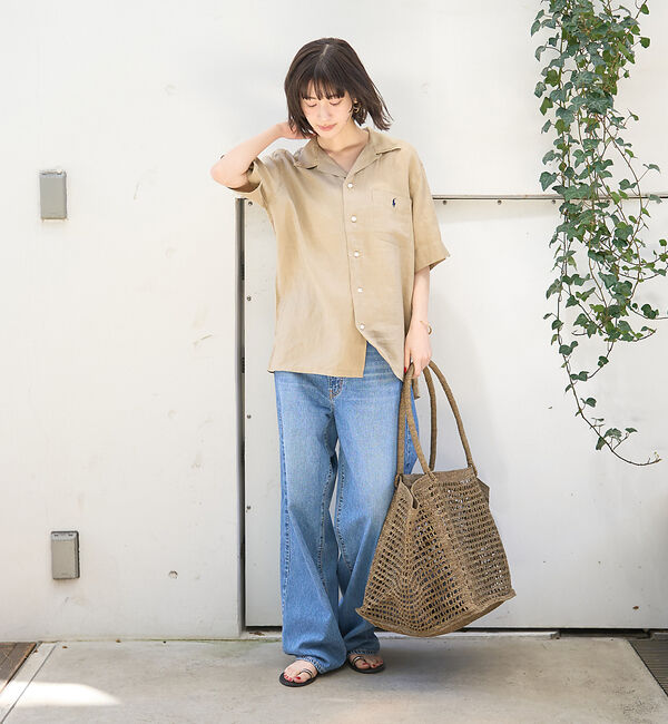 Rouge vif「【POLO RALPH LAUREN/ポロラルフローレン】クラシックフィットリネ」|シャツ・ブラウス|