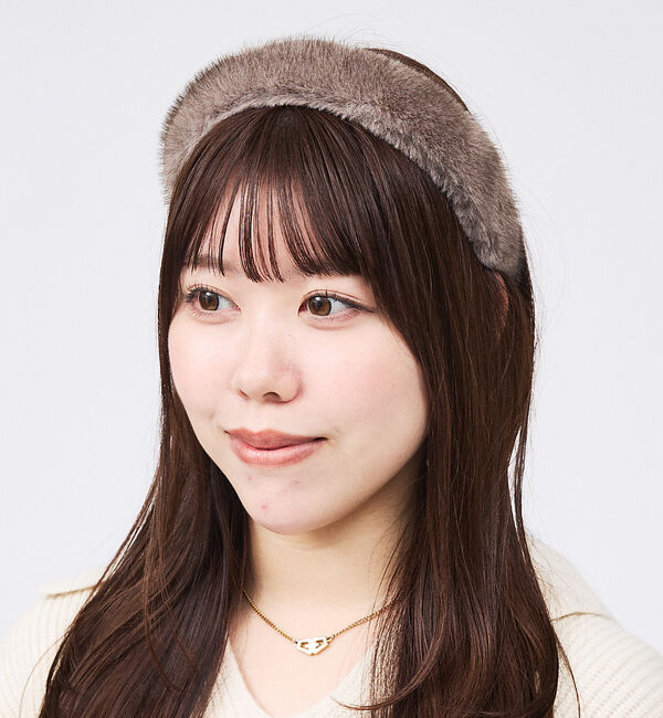 Rouge vif「【heyep／ヘイップ】ファーミンクヘアーバンド カチューシャ Faux Min」|ヘアバンド|
