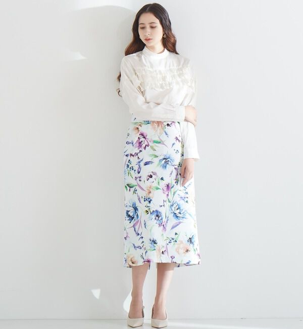 TIARA「ラインフリルブラウス」|シャツ・ブラウス|