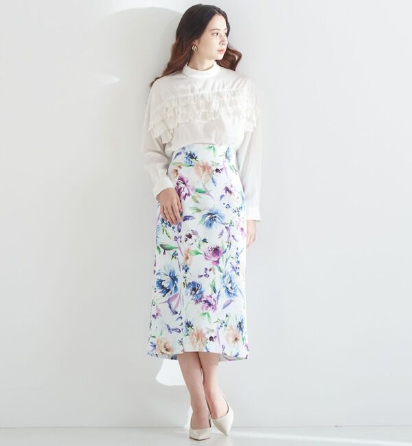 TIARA「ラインフリルブラウス」|シャツ・ブラウス|