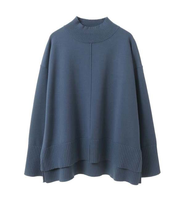 Soffitto「《定番》ライン入りハイネックニット」|ニット・セーター|ブルー