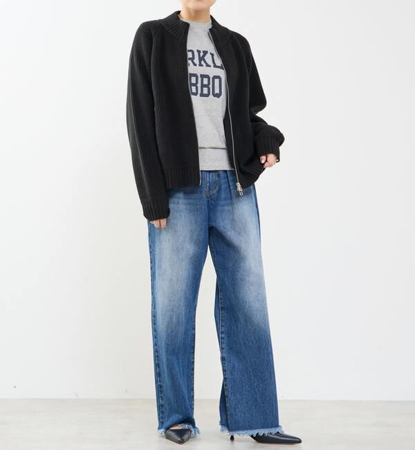 Soffitto「バルキージップ付ニット」|カーディガン|