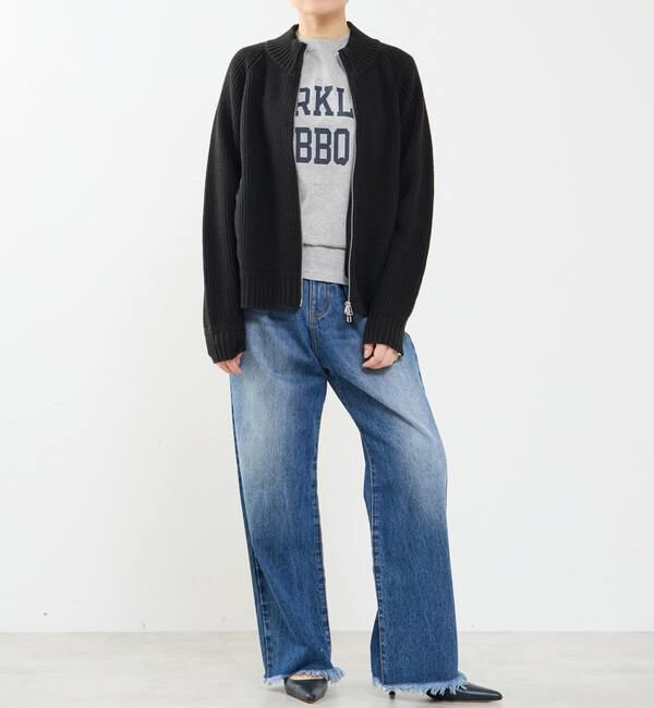 Soffitto「バルキージップ付ニット」|カーディガン|