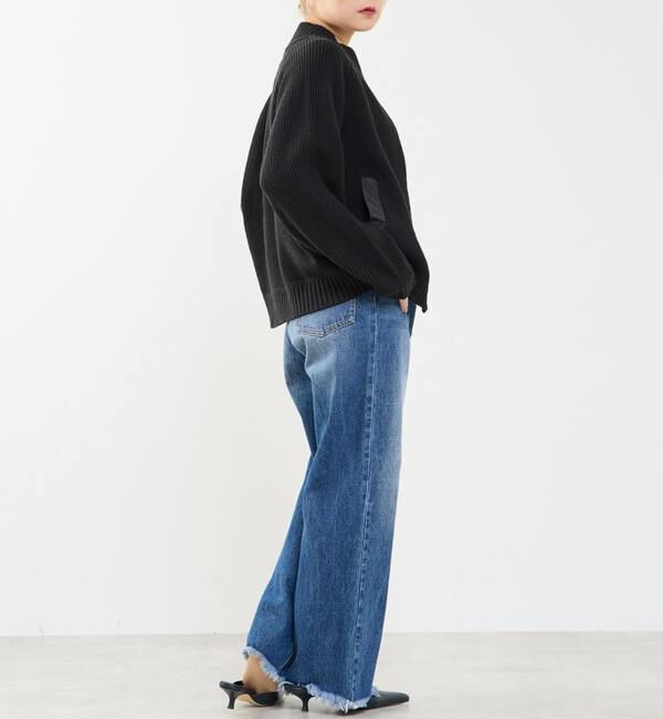 Soffitto「バルキージップ付ニット」|カーディガン|