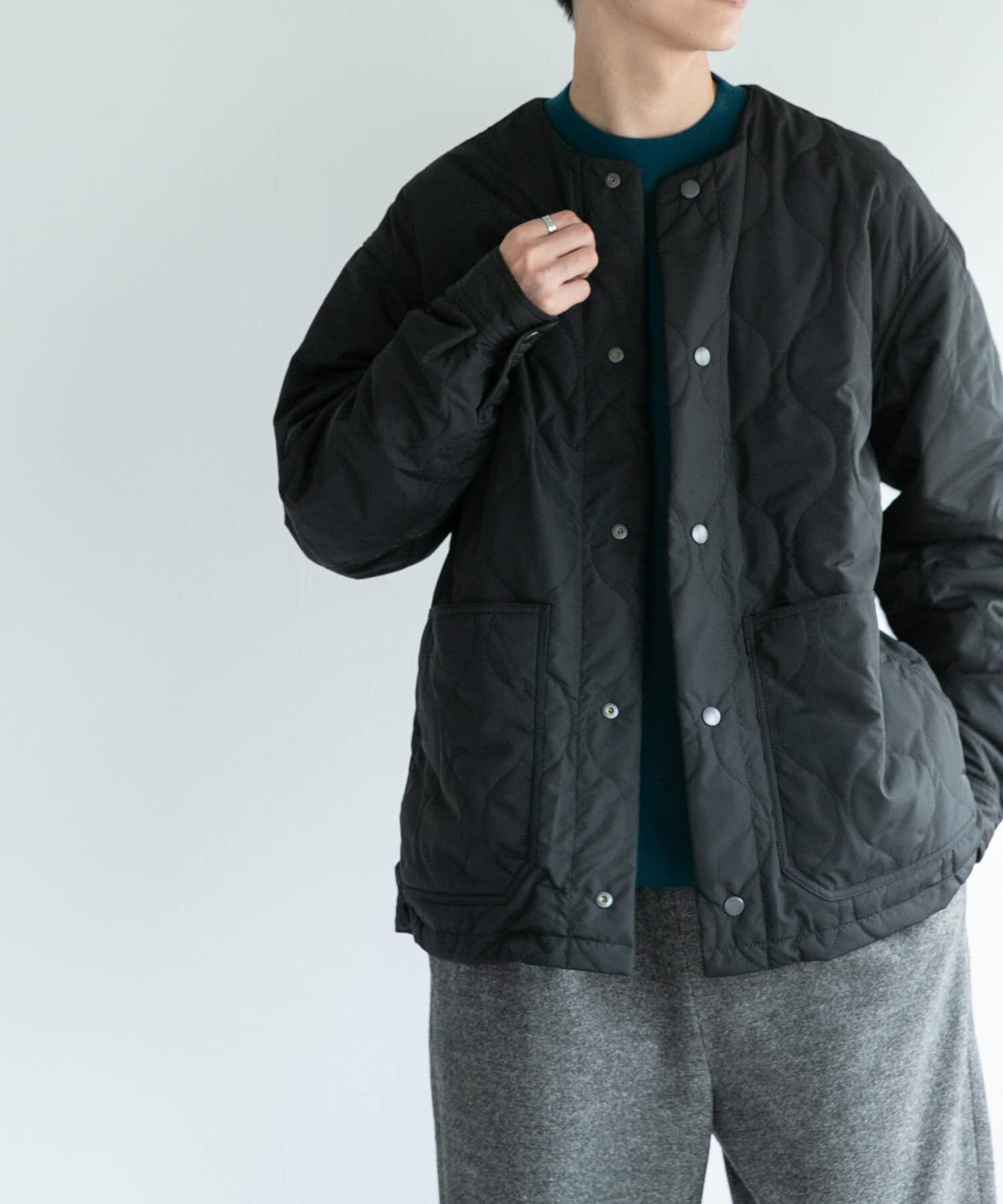 FORK&SPOON リバーシブルノーカラーブルゾン（URBAN RESEARCH DOORS