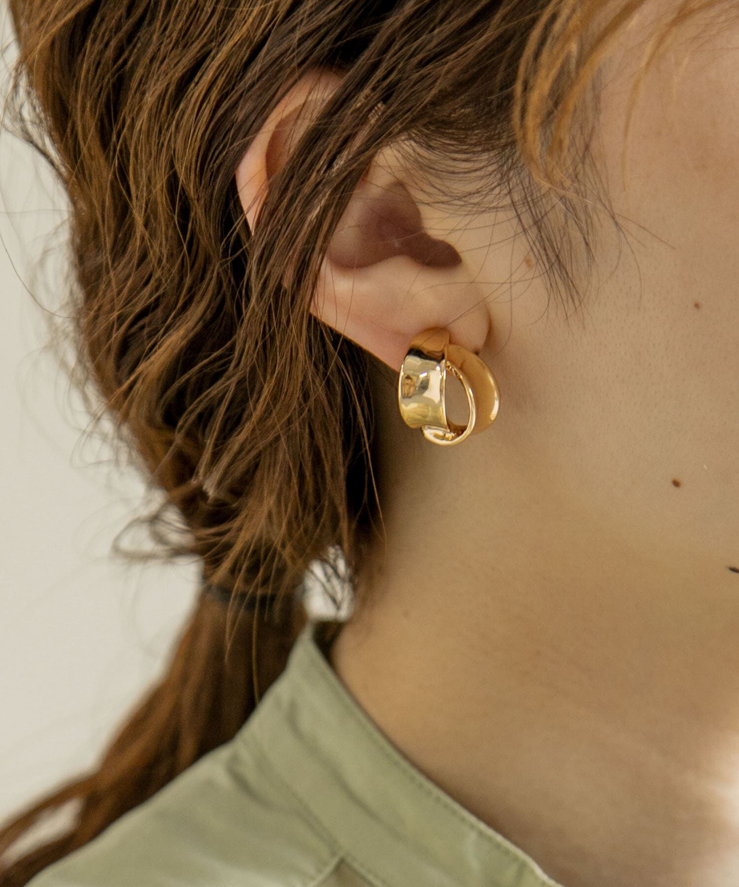 SMELLY「ツインラインメタルイヤリング」|イヤリング|