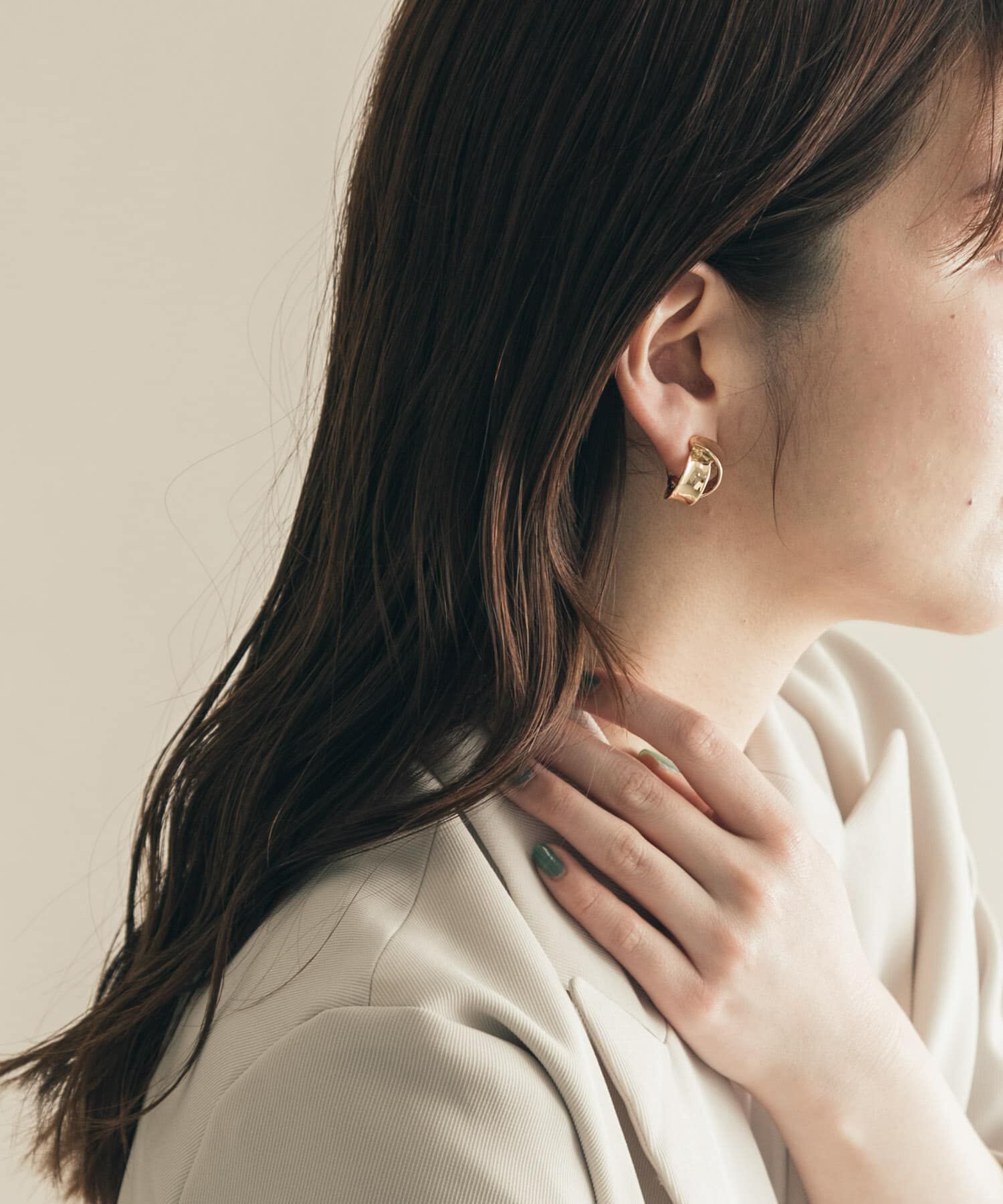 SMELLY「ツインラインメタルイヤリング」|イヤリング|