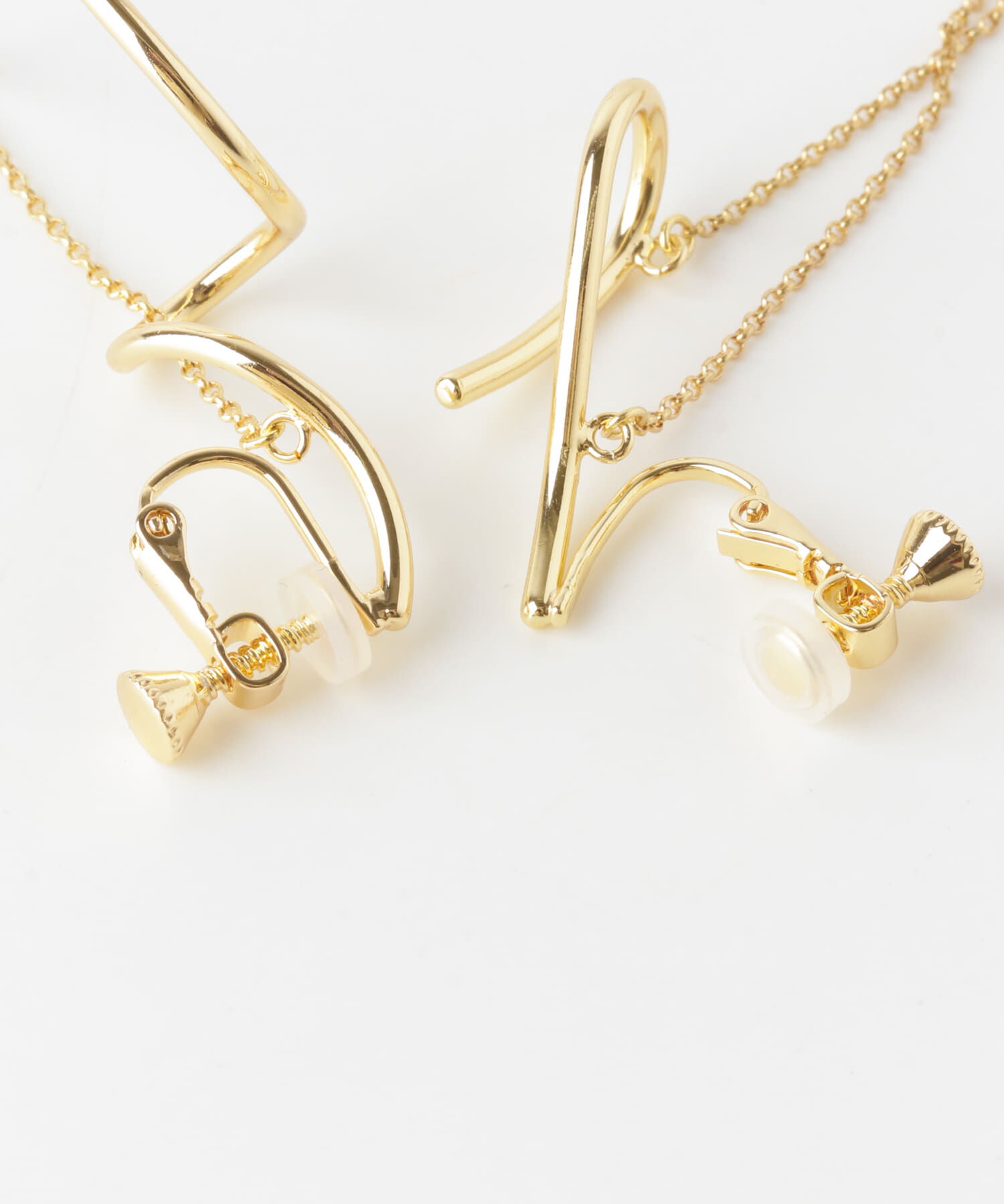 SMELLY「アシメニュアンスウェーブチェーンイヤリング」|イヤリング|