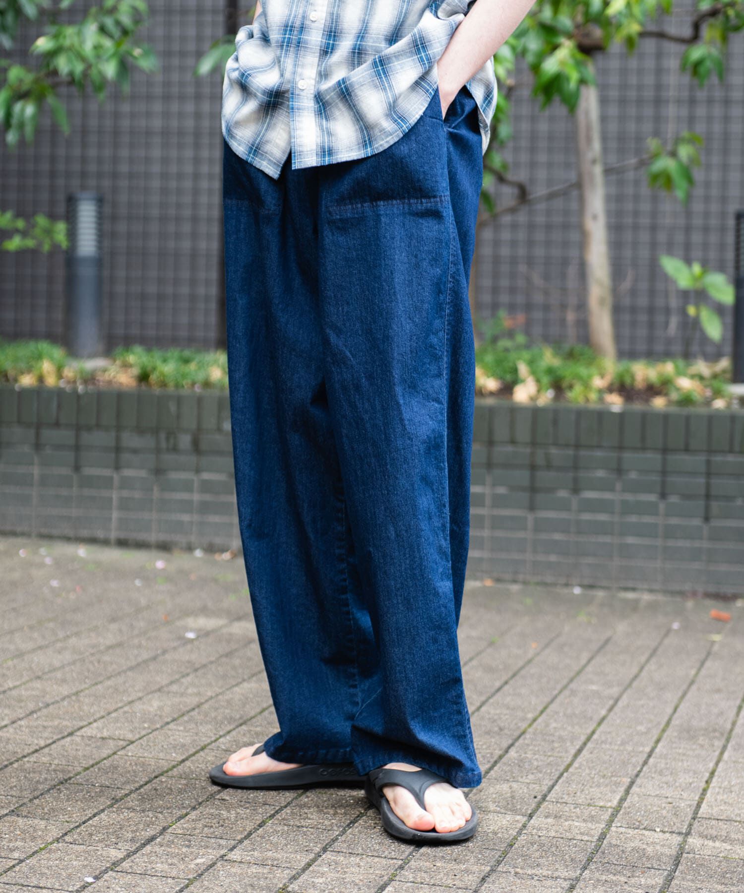 Sonny Label 「接触冷感デニムイージーパンツ」|その他|インディゴブルー