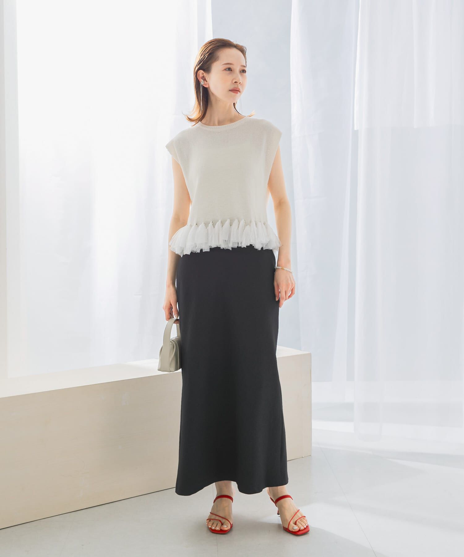 URBAN RESEARCH ROSSO「接触冷感リネン混バイヤススカート」|スカート|