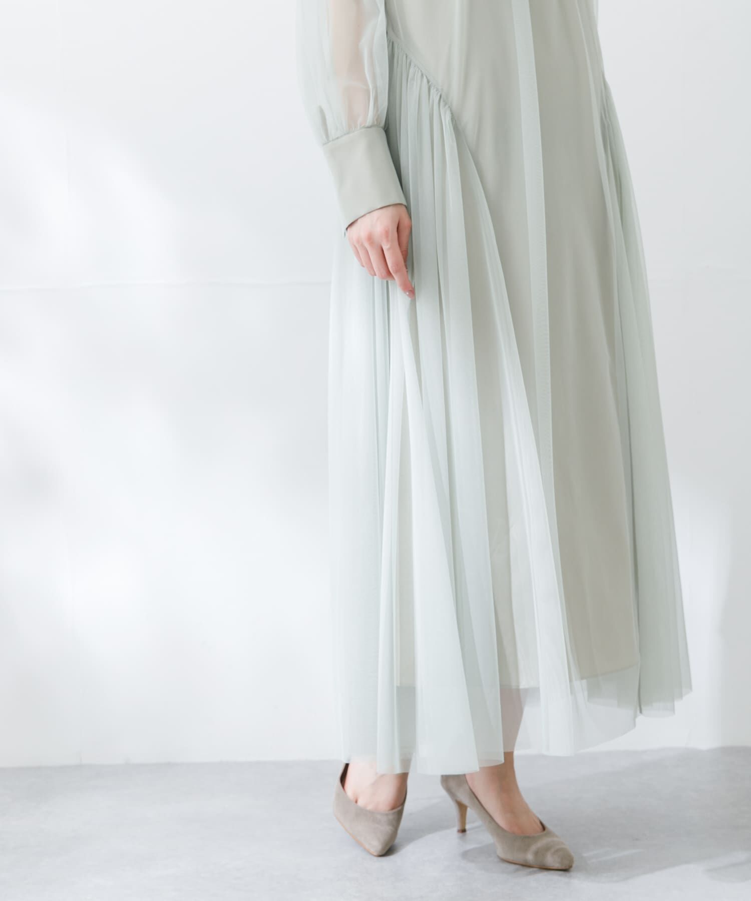 URBAN RESEARCH ROSSO「チュールシアードレス」|ワンピース|