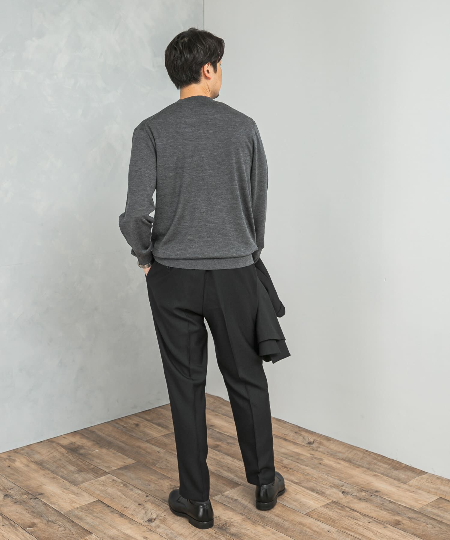 URBAN RESEARCH DOORS「LIFE STYLE TAILOR　マシンウォッシャブルハイゲージクルーニット」|シャツ・ブラウス|