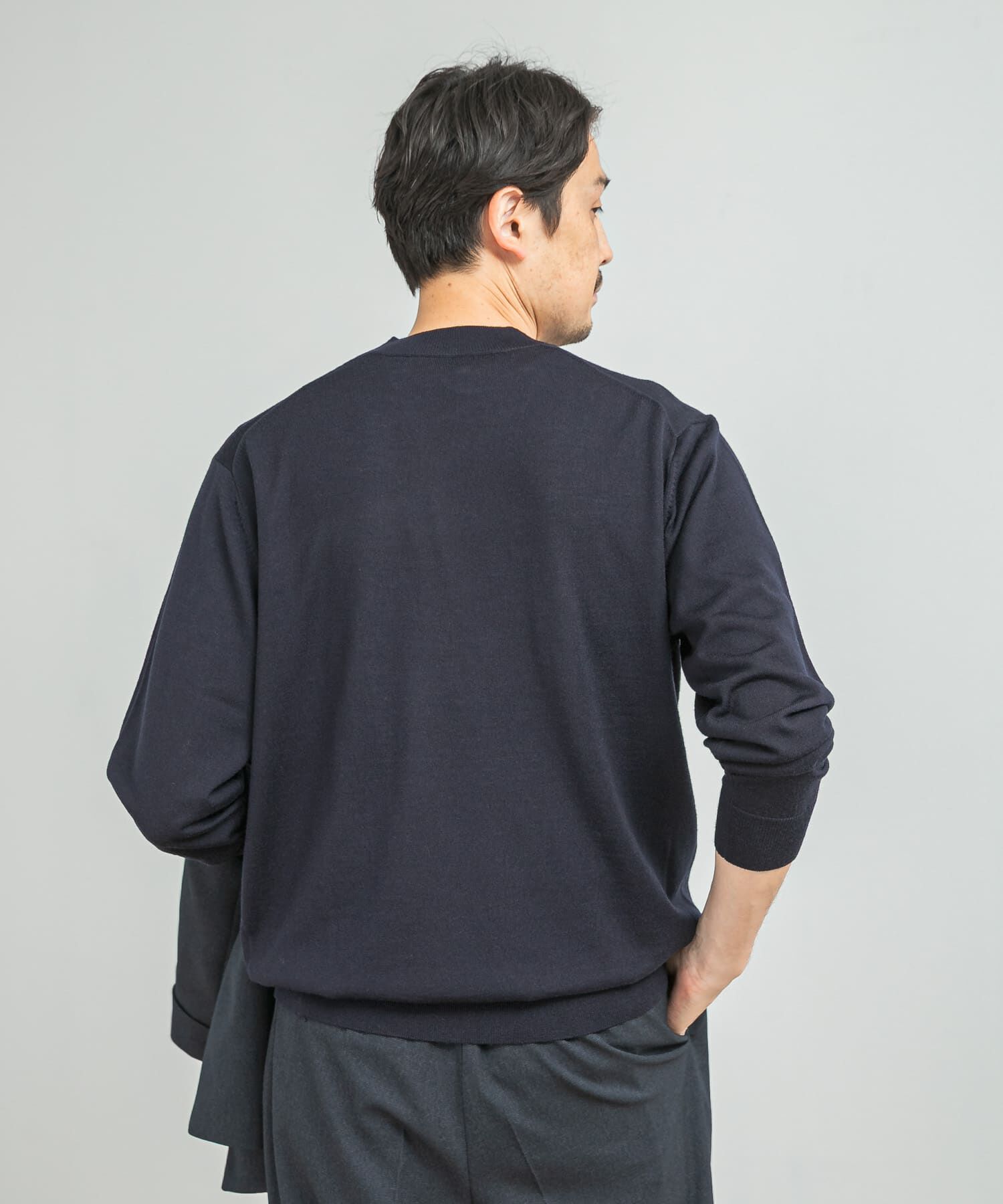 URBAN RESEARCH DOORS「LIFE STYLE TAILOR　マシンウォッシャブルハイゲージクルーニット」|シャツ・ブラウス|