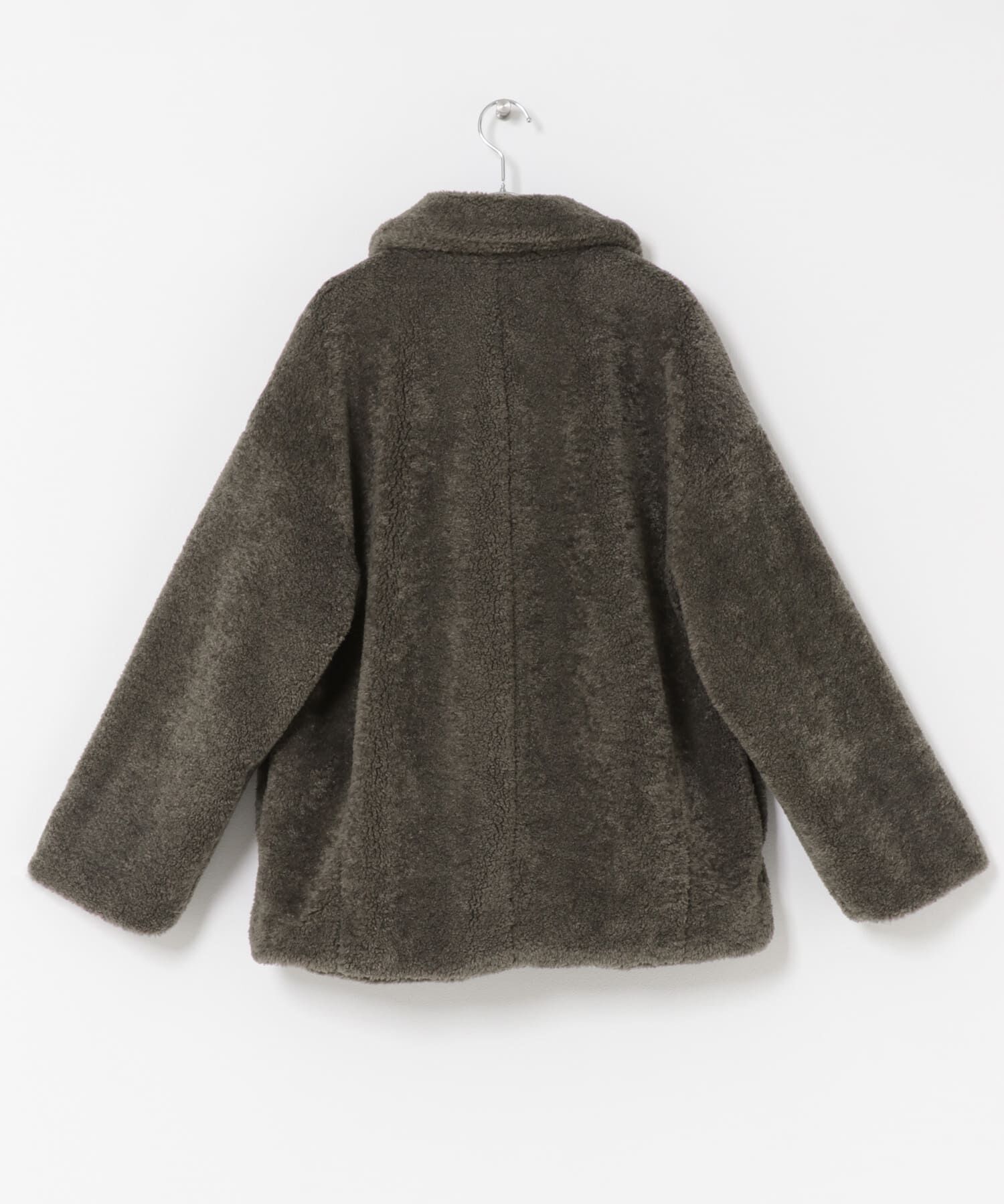 URBAN RESEARCH DOORS「コクーンシルエットボアコート」|ノーカラーコート|