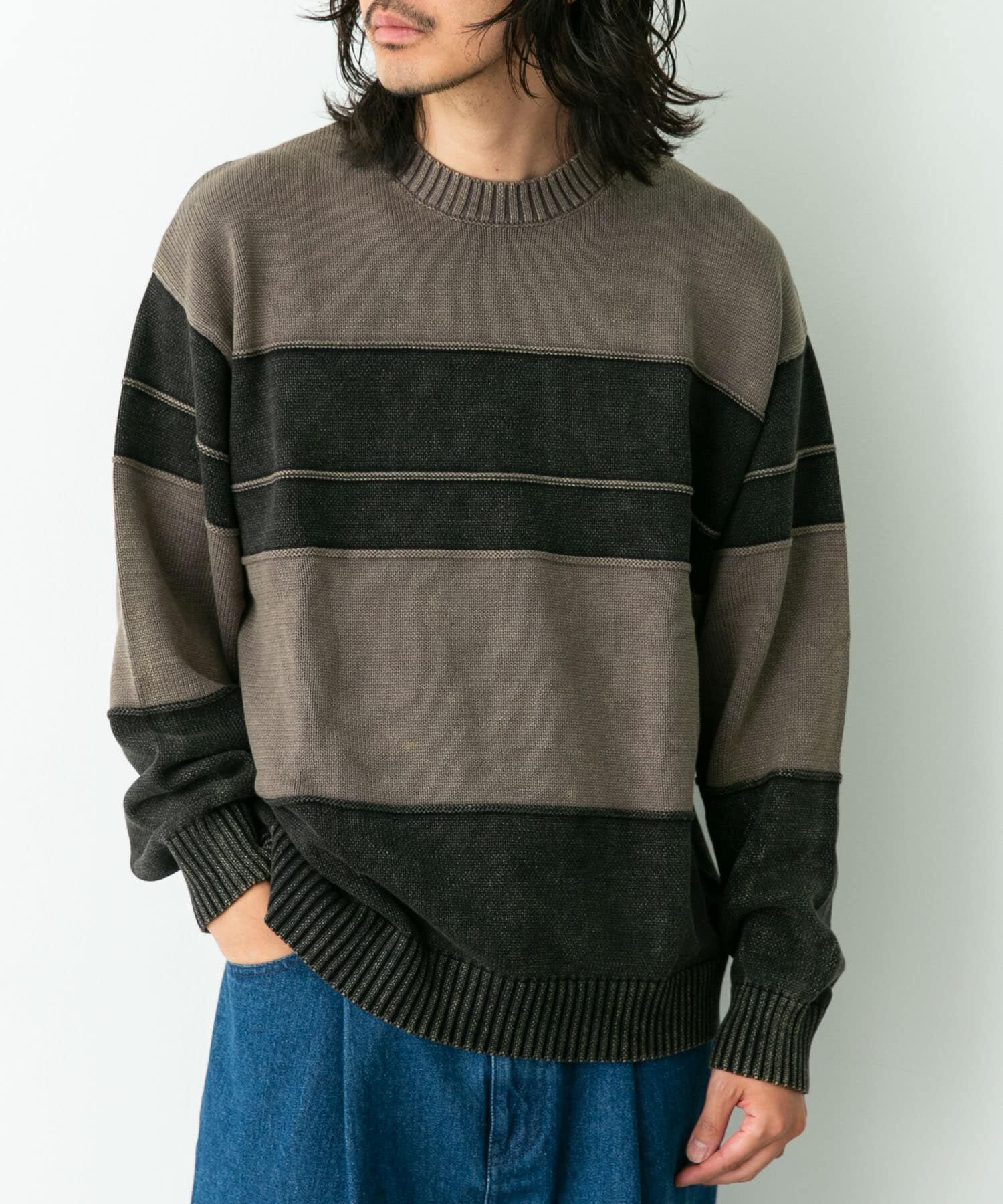 Sonny Label 「ピグメントパネルボーダーニット」|ニット・セーター|