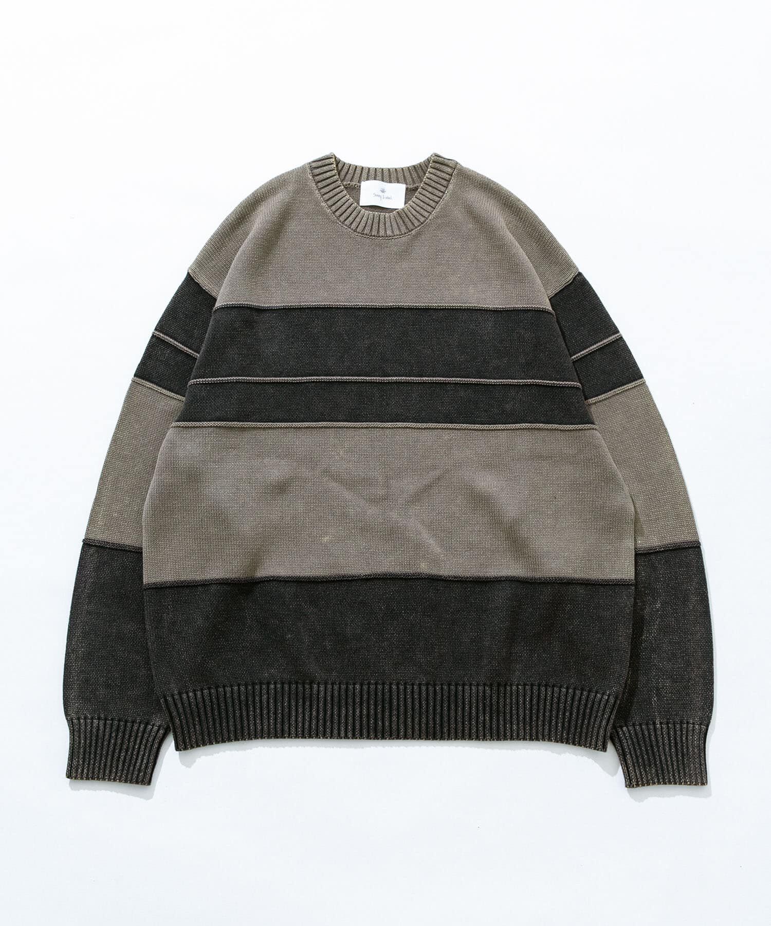 Sonny Label 「ピグメントパネルボーダーニット」|ニット・セーター|
