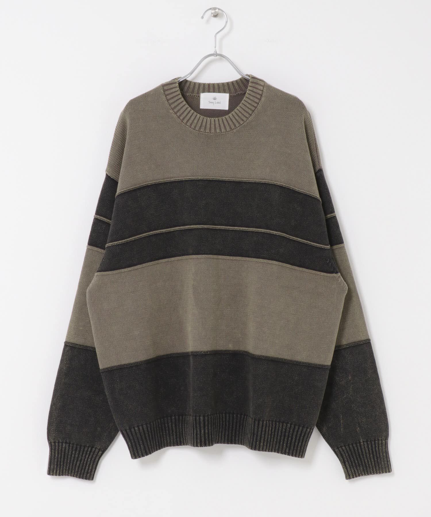 Sonny Label 「ピグメントパネルボーダーニット」|ニット・セーター|