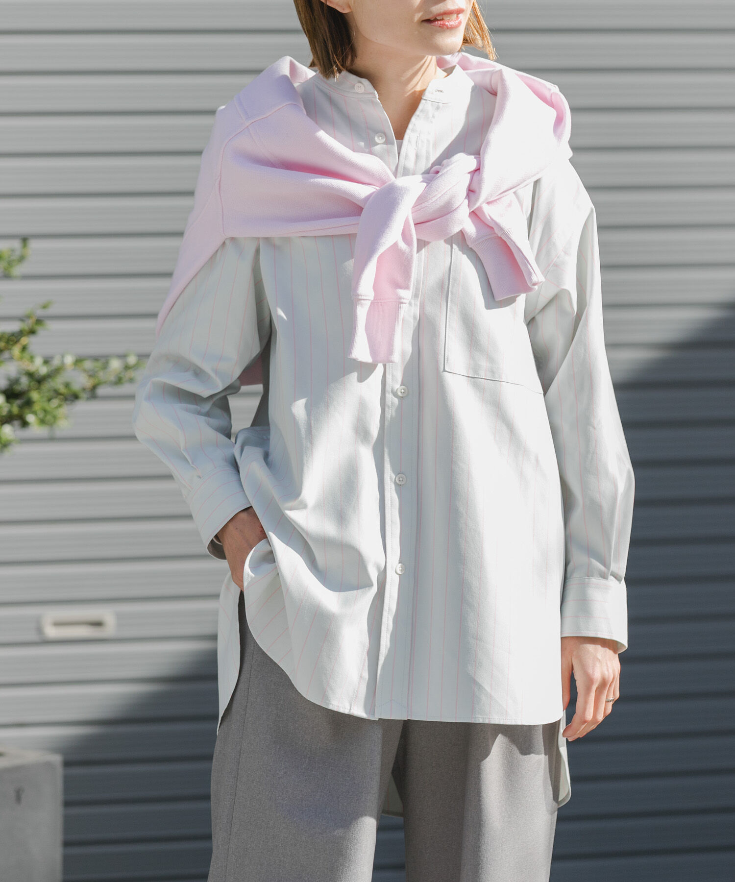 URBAN RESEARCH DOORS「FORK&SPOON　PEオックスロングシャツ」|シャツ・ブラウス|