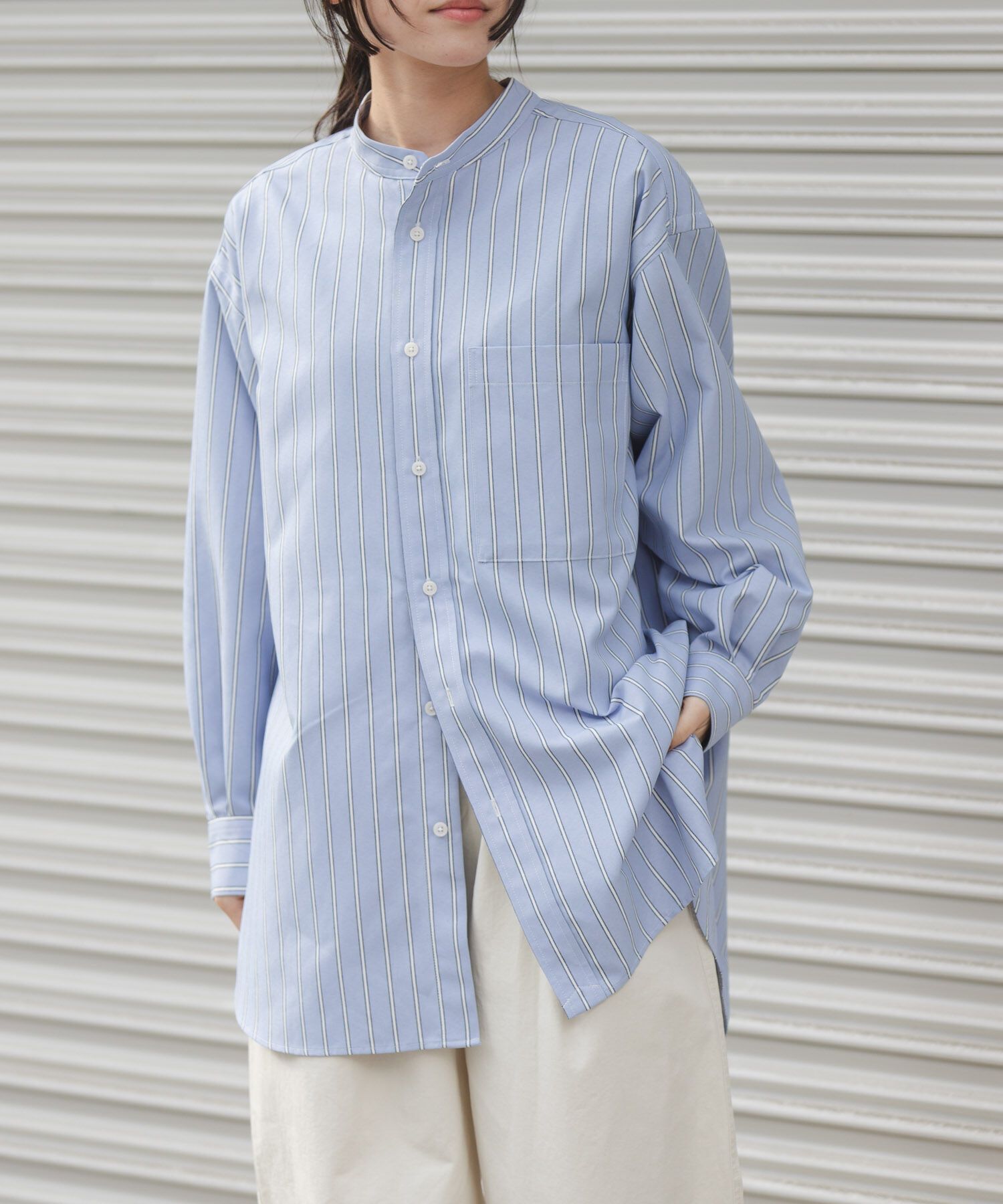 URBAN RESEARCH DOORS「FORK&SPOON　PEオックスロングシャツ」|シャツ・ブラウス|