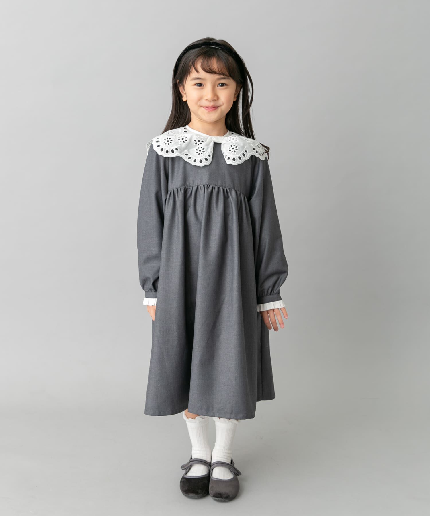 URBAN RESEARCH DOORS「スカラーレース襟ワンピース(KIDS)」|ワンピース|